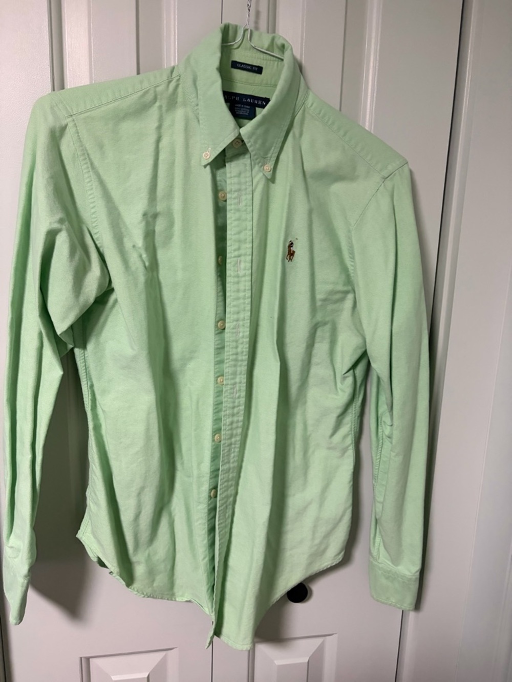 Ralph Lauren Light Green Button-Down Oxford Shirt